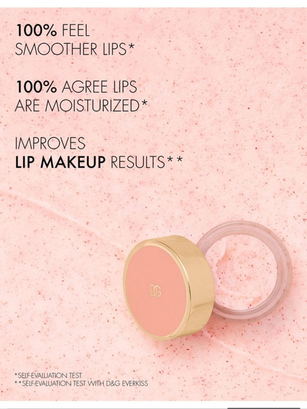 D&G Everkiss Lip Scrub & Primer - Soft Pink with Gold Cap
